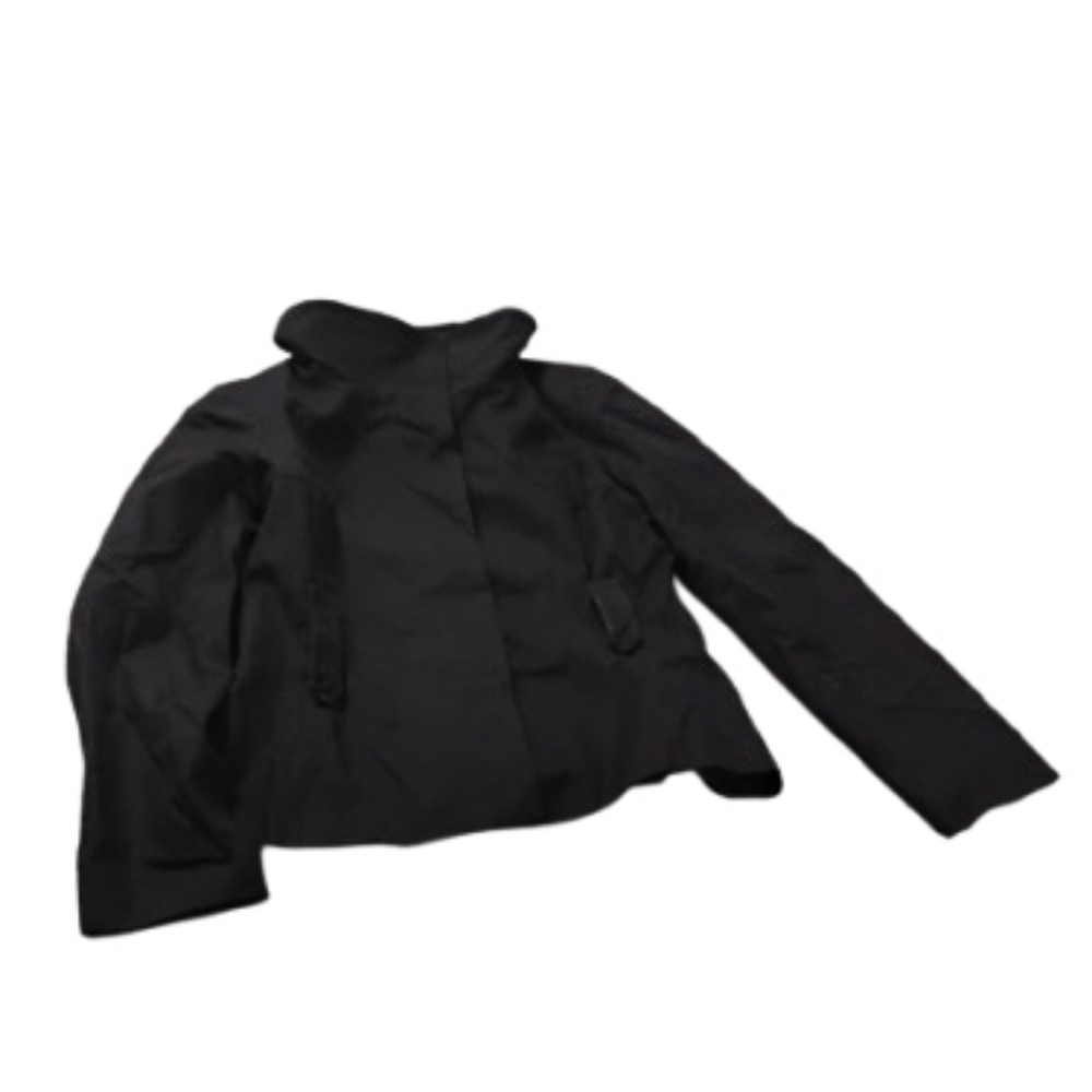 Zara Women's Black Collared Snap On Mock Neck Jacket Sz M